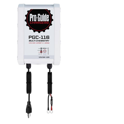 Pro-Guide 1-Bank 12/16V 10A AGM/LiFePO4 On Board Charger, IP68