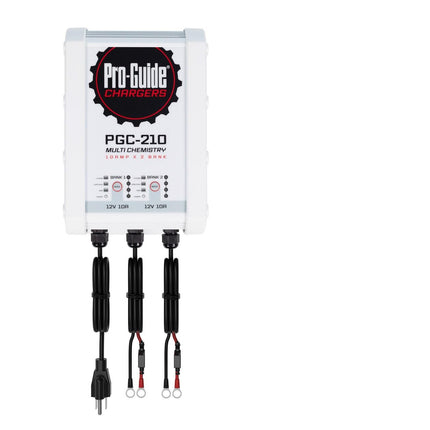 Pro-Guide PGC-210 2-Bank 12V 10A Lead Acid/LiFePO4 On Board Charger, IP68