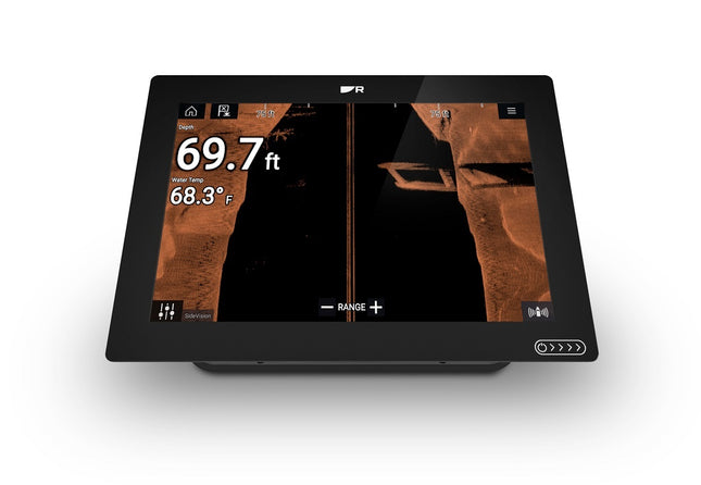 Raymarine Axiom+ 12RV 12in MFD RV100 Transom Transducer North America Navionics Chart