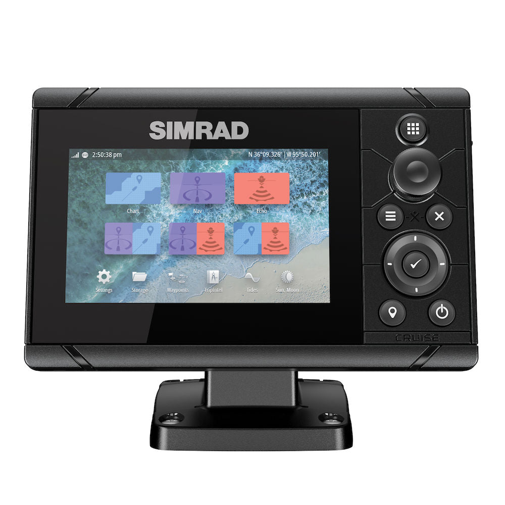 Simrad Cruise-5 Combo With US Coastal Charts and 83/200kHz Transom Mount