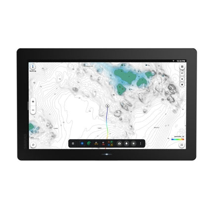 Simrad NSO 4-22. NEON OS, 22-inch Glass-bridge multi-function display. Qualcomm 8-core processor. Full HD touchscreen. Gigabit Ethernet, WIFI, Video In and Out. Next-generation C-MAP DISCOVER X chart included