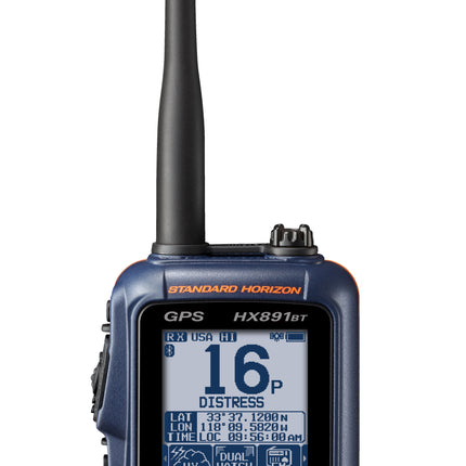 Standard HX891BTNB Handheld VHF 6W Class H DSC GPS Bluetooth - Navy Blue