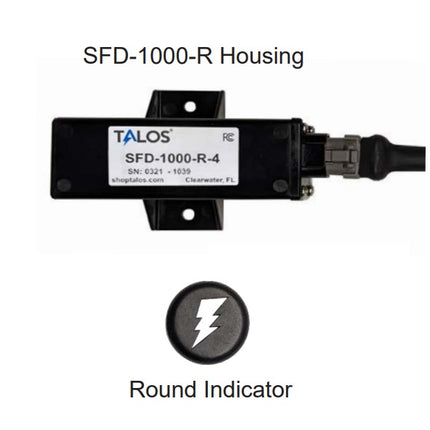 Talos SFD1000R Black Round Flush Mount Lightning Detector with 10ft Cable