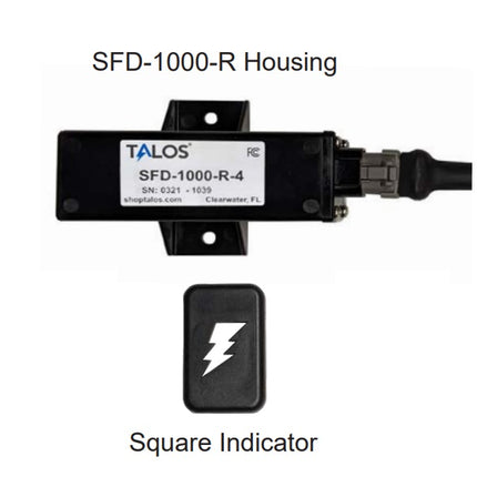 Talos SFD1000R Black Rectangular Lightning Detector with 10ft Cable