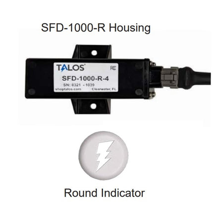 Talos SFD1000R White Round Flush Mount Lightning Detector with 3ft Cable