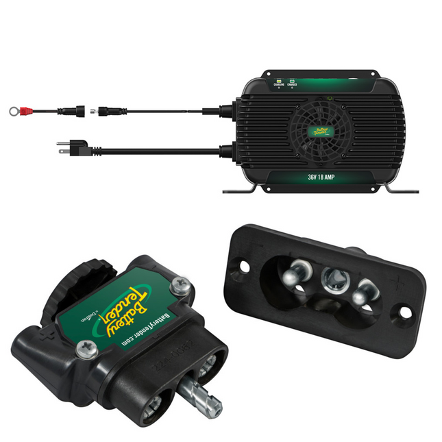 Battery Tender Powerplus Battery Charger 36V  and Plug Receptacle Combo for Trolling Motor