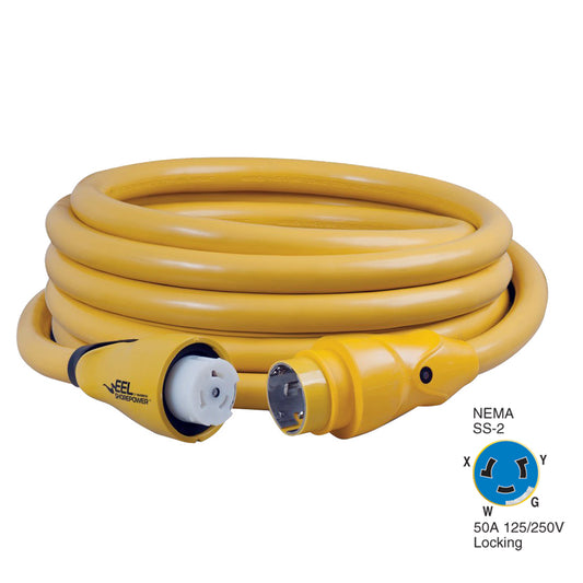 Marinco CS504-25 EEL 50A 125V/250V Shore Power Cordset - 25' - Yellow [CS504-25]