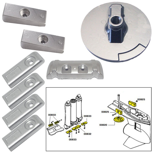 Tecnoseal Anode Kit w/Hardware - Mercury Verado 6 - Zinc [20816]