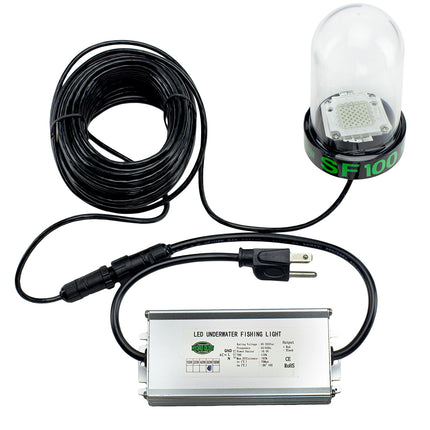 Hydro Glow SF100G 100W/120VAC Underwater Dock Light - Green Anchored To Bottom [SF100G]