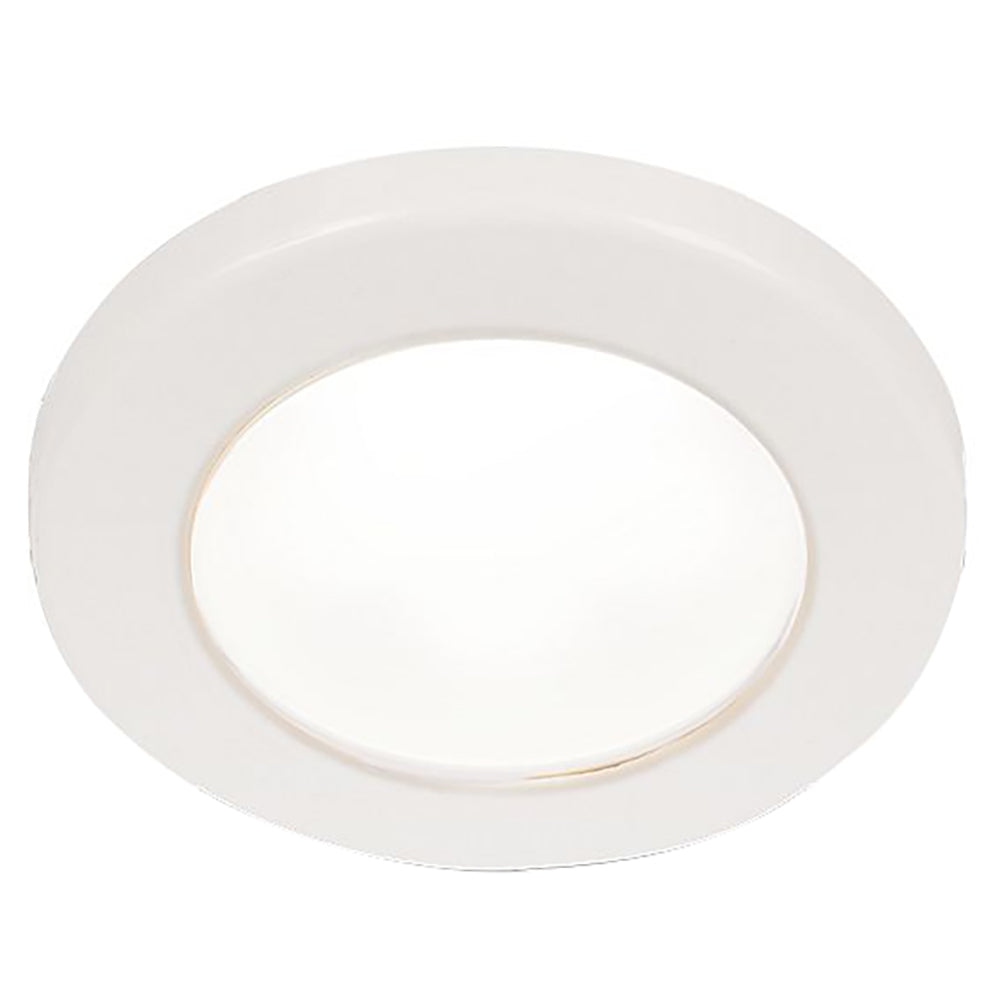 Hella Marine EuroLED 75 3" Round Screw Mount Down Light - White LED - White Plastic Rim - 12V [958110011]