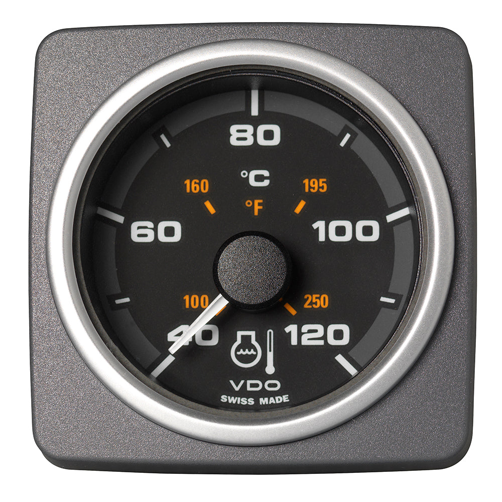 Veratron 52 MM (2-1/16") AcquaLink Coolant Temp Gauge 40 to120C - Black Dial  Bezel [A2C59501931]