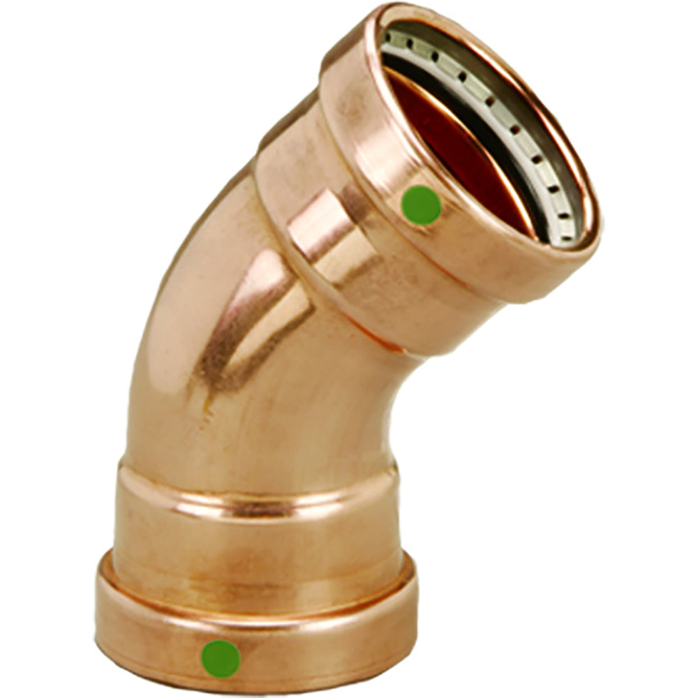 Viega ProPress 2-1/2" - 45 Copper Elbow - Double Press Connection - Smart Connect Technology [20653]