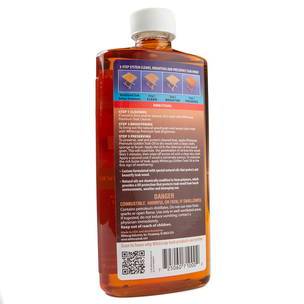 Whitecap Premium Golden Teak Oil - 16oz [TK-71000]