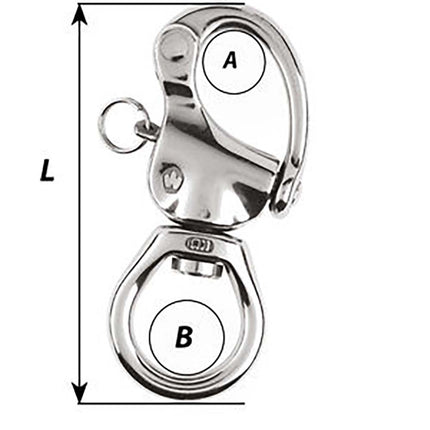 Wichard HR Snap Shackle - Large Bail - Length 105mm [2375W]