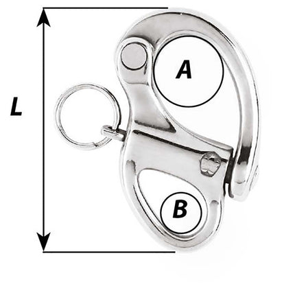Wichard 2-3/4" Snap Shackle w/Fixed Eye - 70mm [2472W]