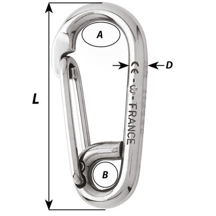 Wichard Symmetric Carbin Hook - 120mm Length - 15/32" [2317W]