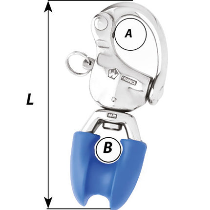Wichard HR Snap Shackle With Thimble Eye - 110mm Length - 4-21/64" [2495W]