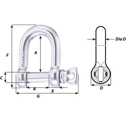 Wichard HR D Shackle - 20mm Diameter - 25/32" [11209W]